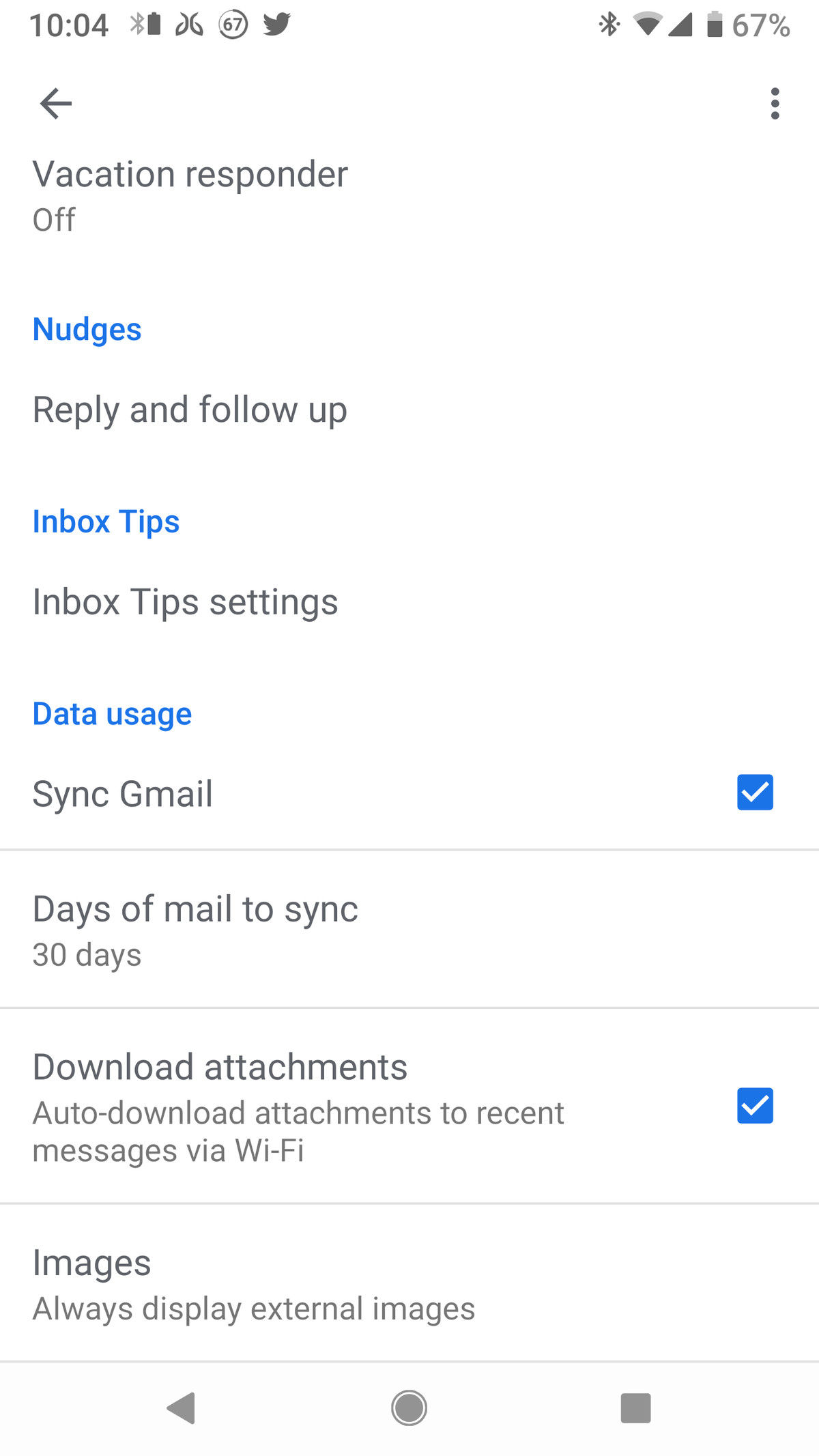 غیرفعال کردن خودکار کردن تصویر در Android Gmail: